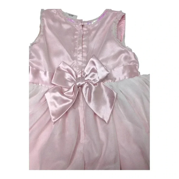 Disney Frozen Princess ELSA Girls Sequin Costume Party Dress Pink Snowflakes Sz4 - Picture 4 of 15